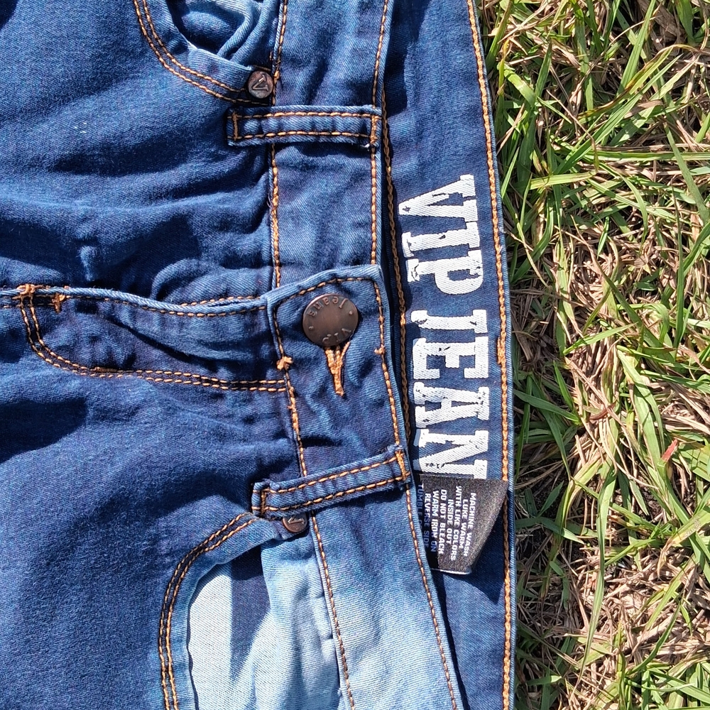 VIP Ripped Indigo Men's Skinny Jeans - Picture 2 of 5